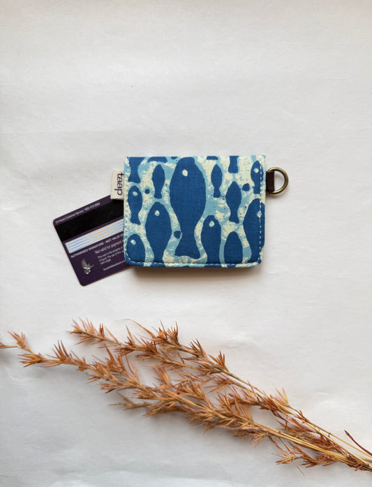 Blue Shoal Card Wallet – Compact Security with a Touch of Tradition