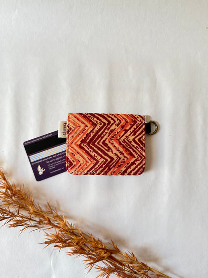Dessert Chevron Card Wallet – Compact Security with a Touch of Tradition