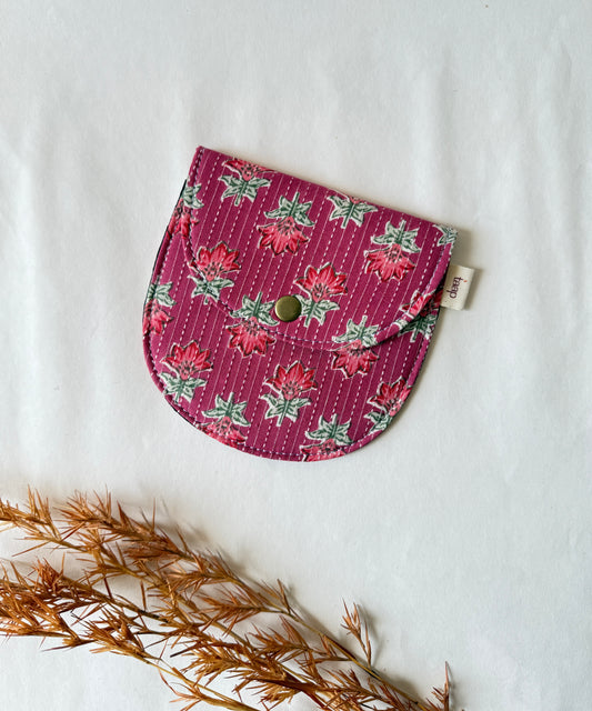 Magenta Meadow Money Pouch – Pocket-Sized Organizer for Everyday Essentials