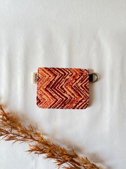 Dessert Chevron Card Wallet – Compact Security with a Touch of Tradition