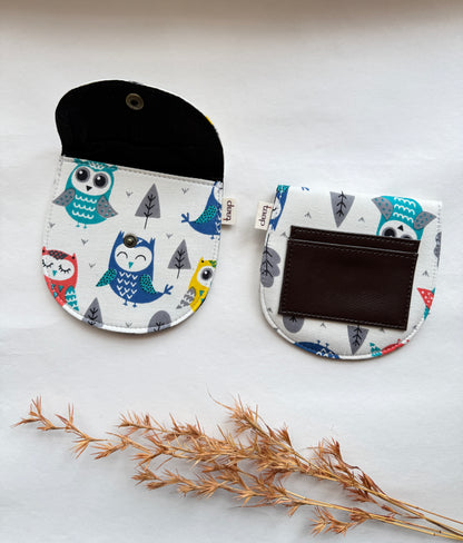Autumn Owl Money Pouch – Pocket-Sized Organizer for Everyday Essentials