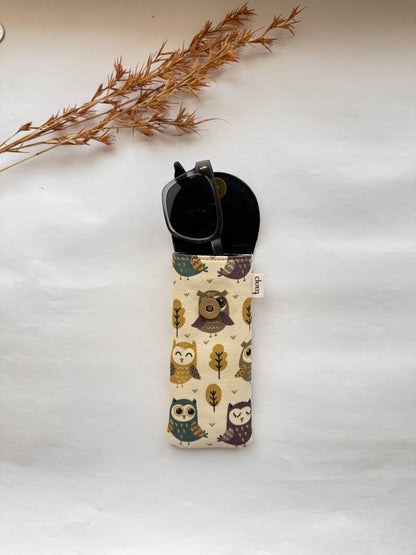 Sage Forest Owl Sunglass Cover – Gentle Guard for Your Shades