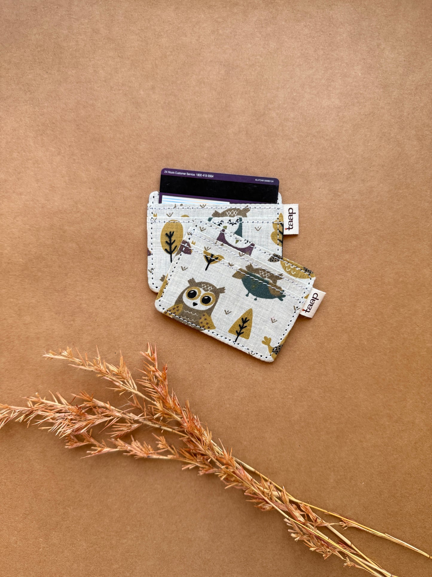 Sage Forest Owl Card Holder – Slim, Stylish & Smartly Functional