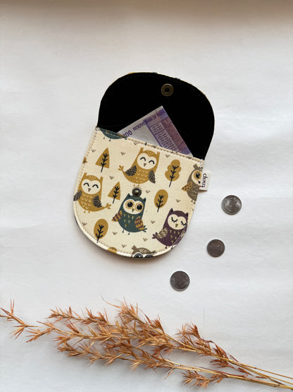 Sage Forest Owl Money Pouch – Pocket-Sized Organizer for Everyday Essentials
