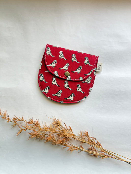 Red Perch Money Pouch – Pocket-Sized Organizer for Everyday Essentials