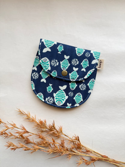 Midnight Reef Money Pouch – Pocket-Sized Organizer for Everyday Essentials l