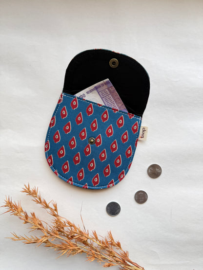 Blue Peacock Money Pouch – Pocket-Sized Organizer for Everyday Essentials