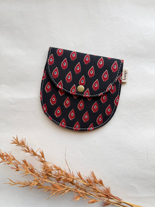 Black Peacock Money Pouch – Pocket-Sized Organizer for Everyday Essentials