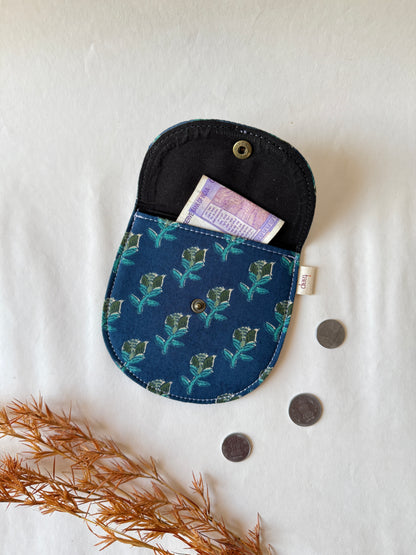 Bluebell Serenity Money Pouch – Pocket-Sized Organizer for Everyday Essentials