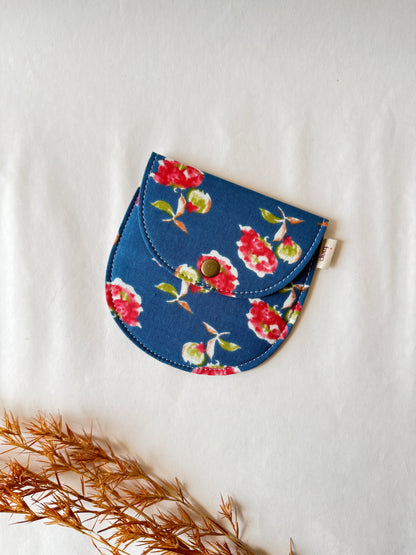 Indigo Rose Money Pouch – Pocket-Sized Organizer for Everyday Essentials
