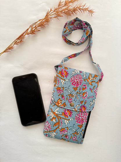 Gulbahar Blue Mobile Sling – The Everyday Essential