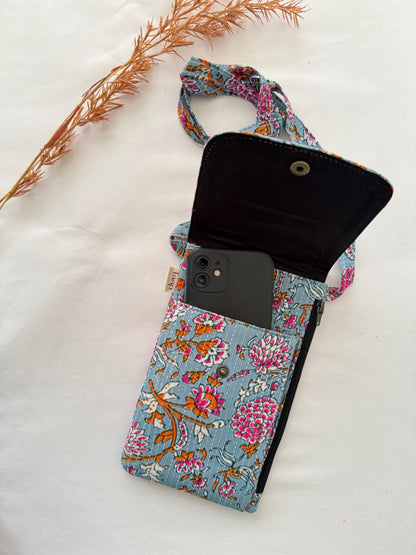 Gulbahar Blue Mobile Sling – The Everyday Essential
