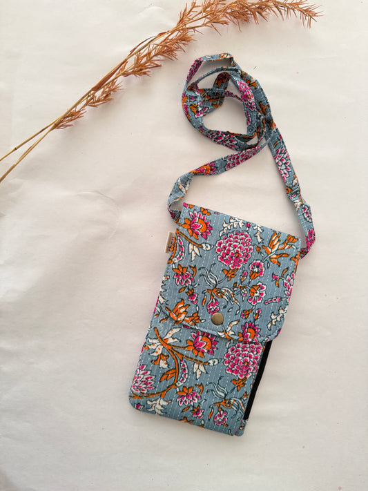 Gulbahar Blue Mobile Sling – The Everyday Essential