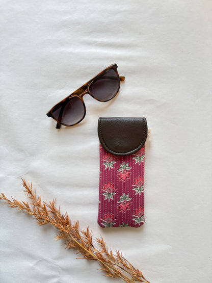 Magenta Meadows Sunglass Cover – Gentle Guard for Your Shades