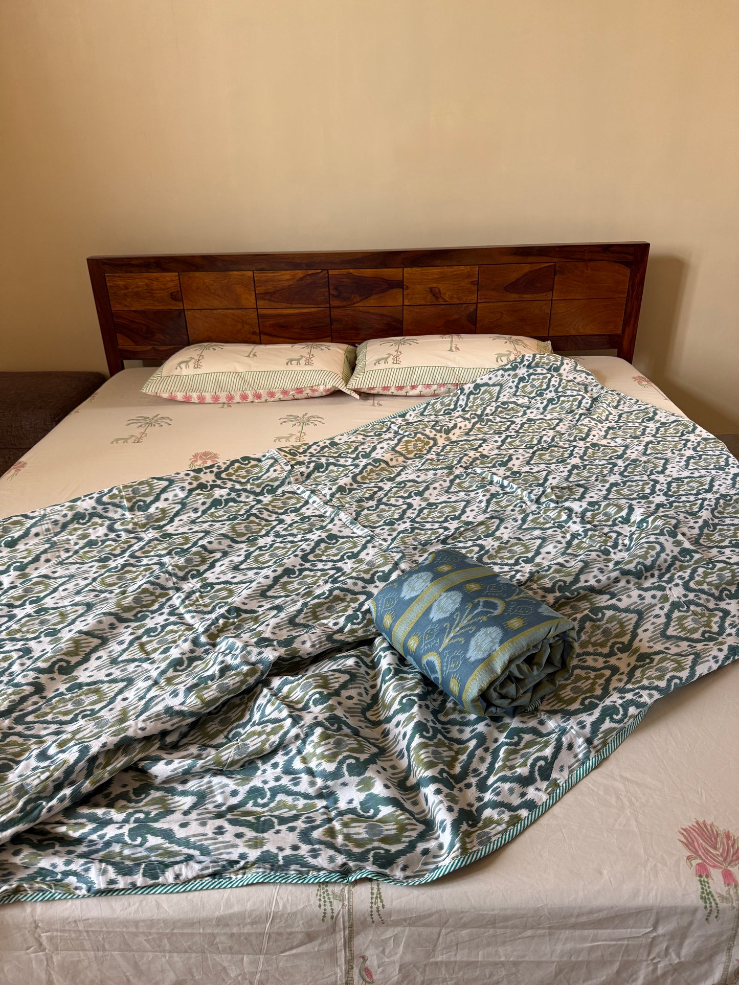 Soft Mulmul Cotton Screen Printed Single Bed Dohar (60”*90”)