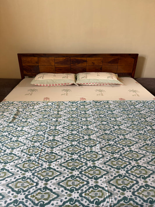 Soft Mulmul Cotton Screen Printed Single Bed Dohar (60”*90”)
