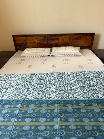 Soft Mulmul Cotton Screen Printed Single Bed Dohar (60”*90”)