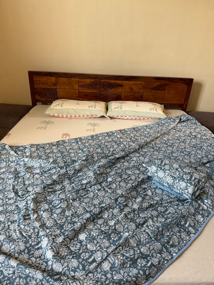Soft Mulmul Cotton Screen Printed Single Bed Dohar (60”*90”)