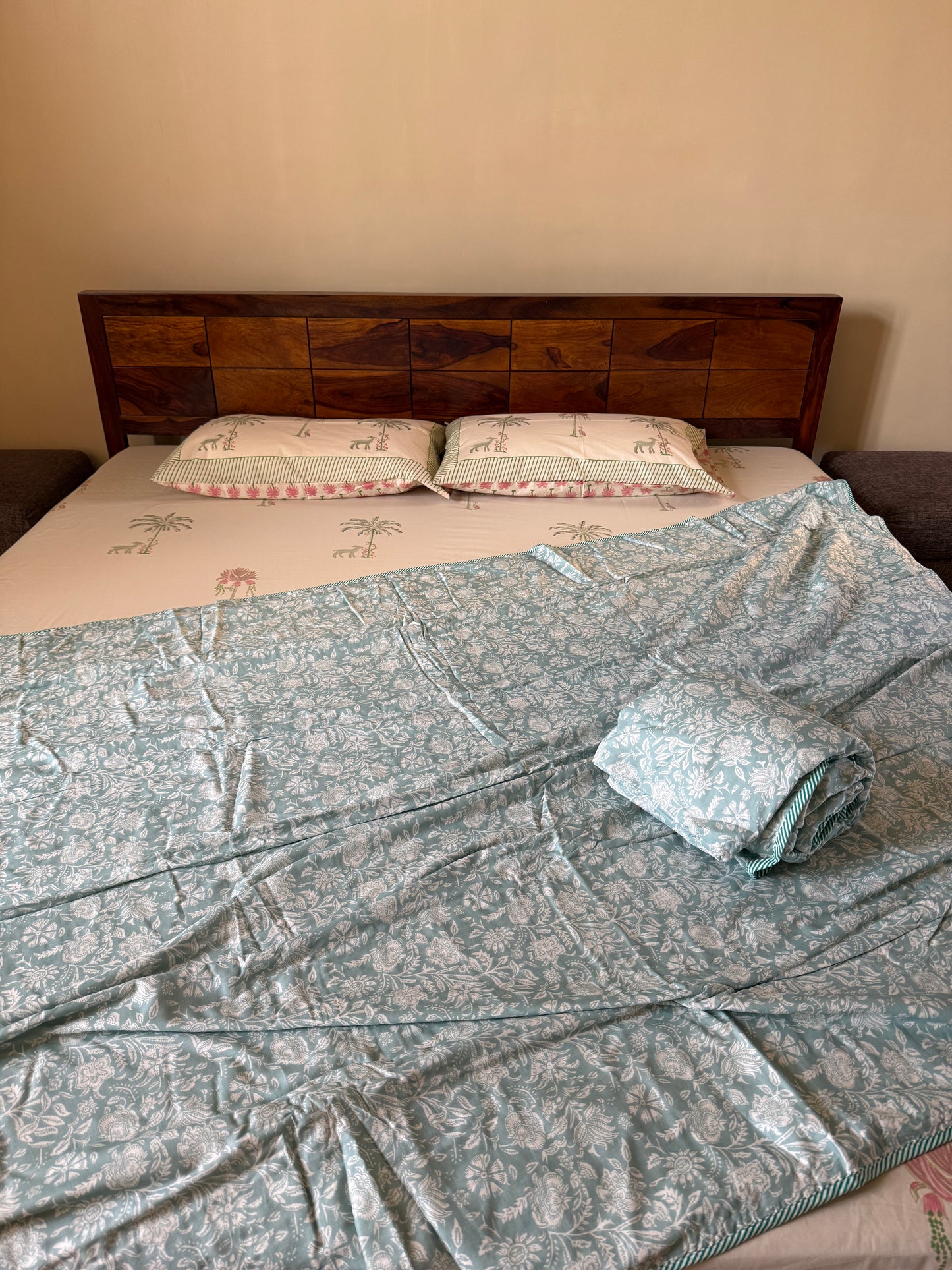 Soft Mulmul Cotton Screen Printed Single Bed Dohar (60”*90”)