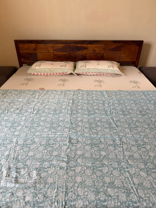 Soft Mulmul Cotton Screen Printed Single Bed Dohar (60”*90”)