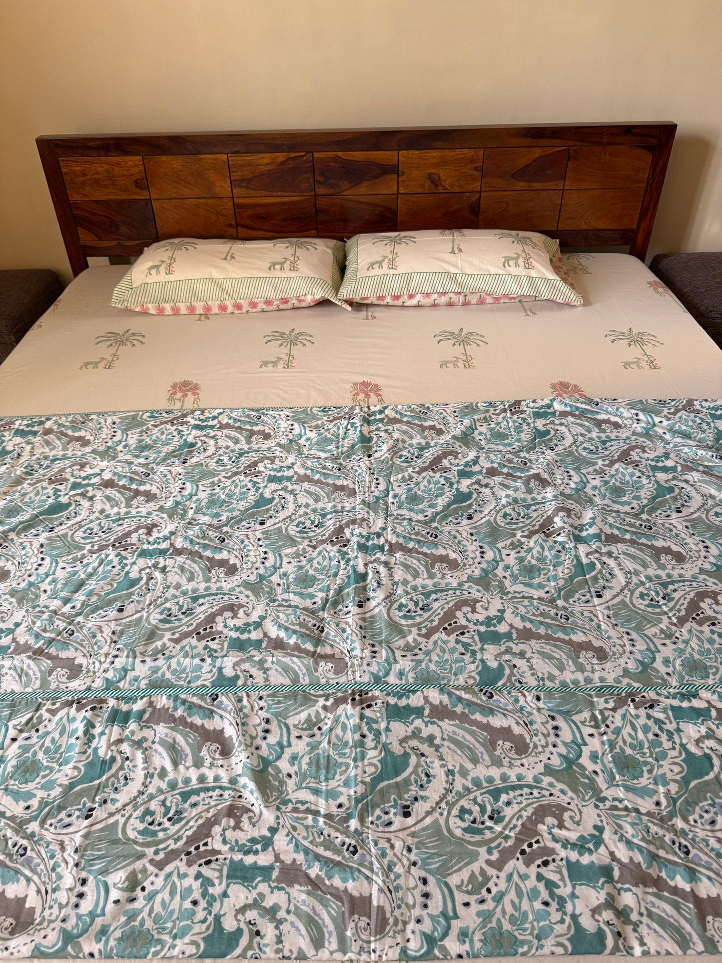 Soft Mulmul Cotton Screen Printed Single Bed Dohar (60”*90”)