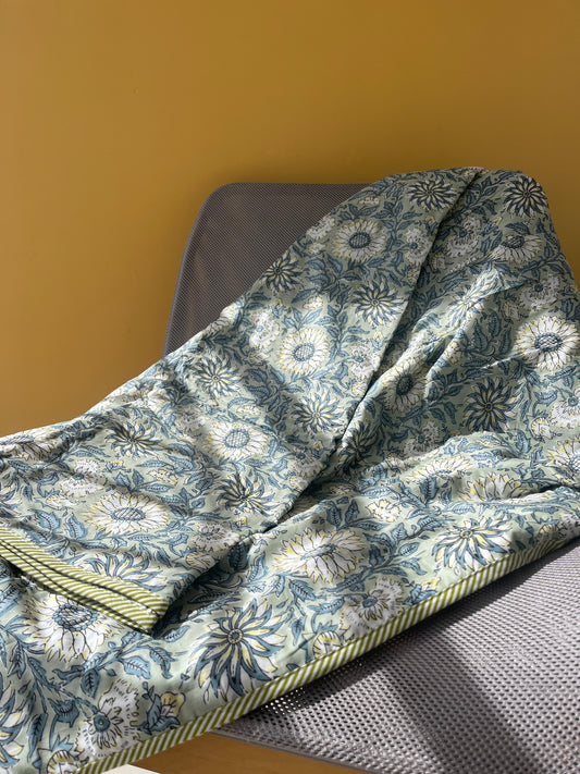 Soft Mulmul Cotton Screen Printed Double Bed Dohars