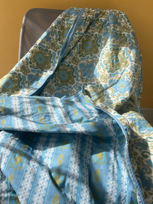 Soft Mulmul Cotton Screen Printed Double Bed Dohars