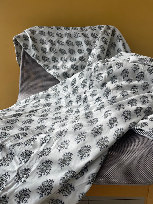 Soft Mulmul Cotton Screen Printed Double Bed Dohars