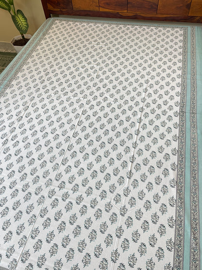 Floral Buta Single Bedsheet Without Pillow Cover (60”*90”)