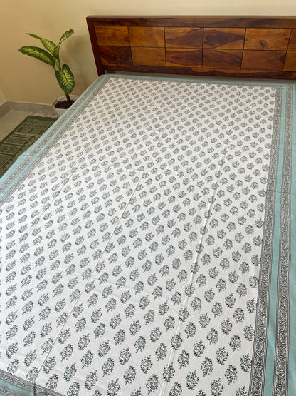 Floral Buta Single Bedsheet Without Pillow Cover (60”*90”)