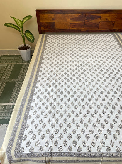 Beige Single Bedsheet Without Pillow Cover (60”*90”)