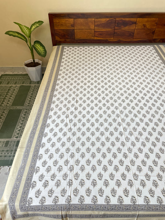 Beige Single Bedsheet Without Pillow Cover (60”*90”)