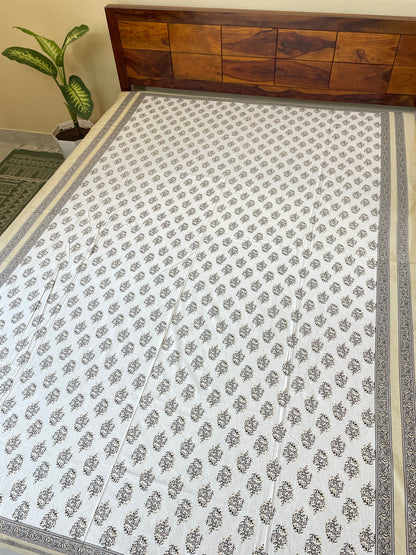 Beige Single Bedsheet Without Pillow Cover (60”*90”)