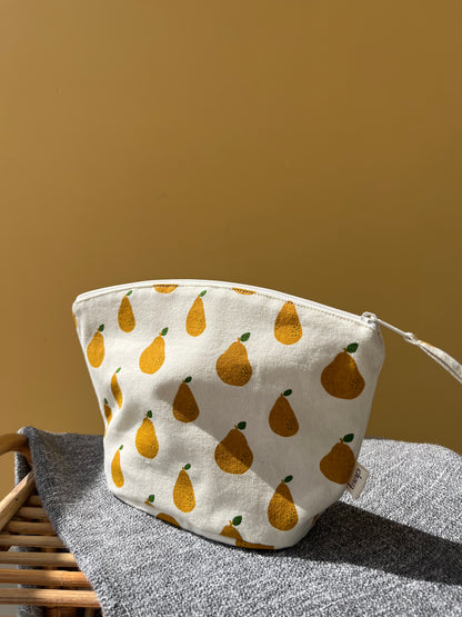 Pear Cotton Canvas Big Pouch