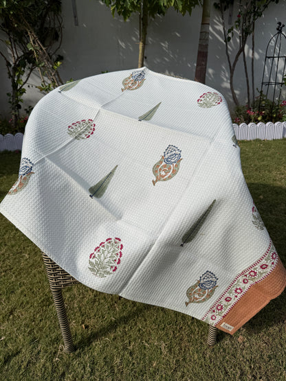 HandBlock Premium Cotton Waffle Bath Towel