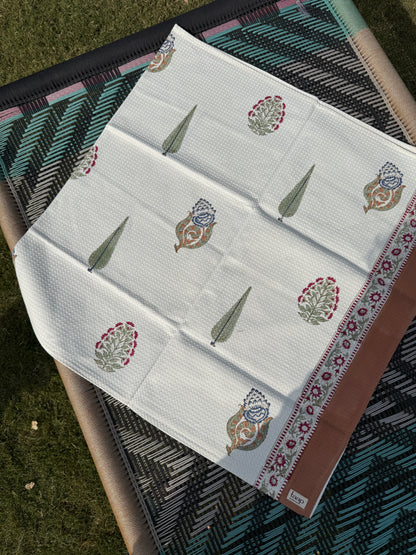 HandBlock Premium Cotton Waffle Bath Towel