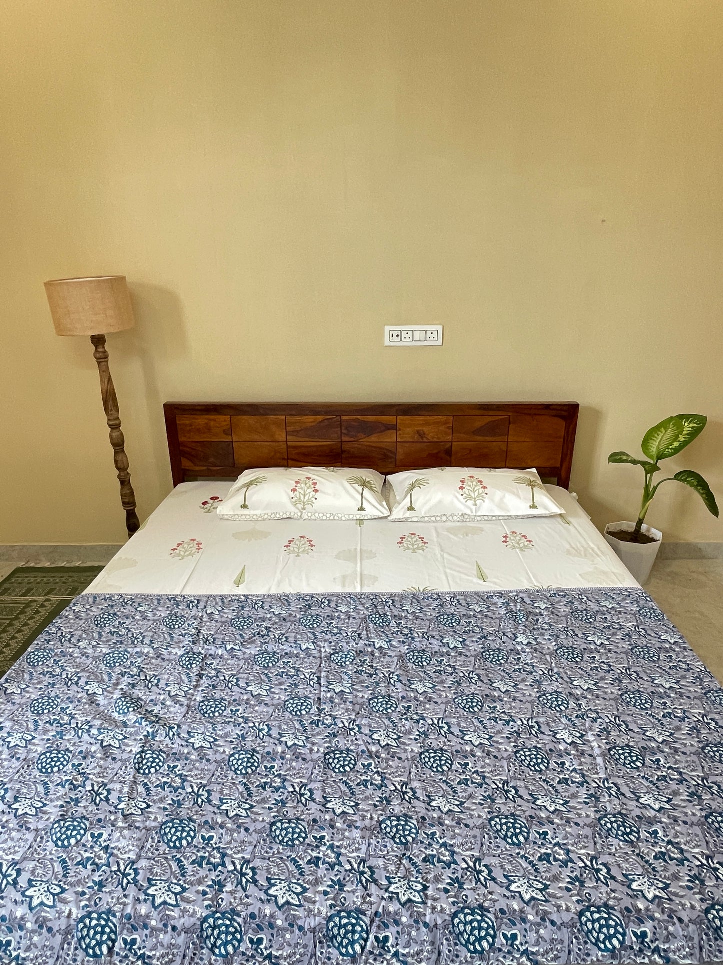 Soft Mulmul Cotton Screen Printed Double Bed Dohars