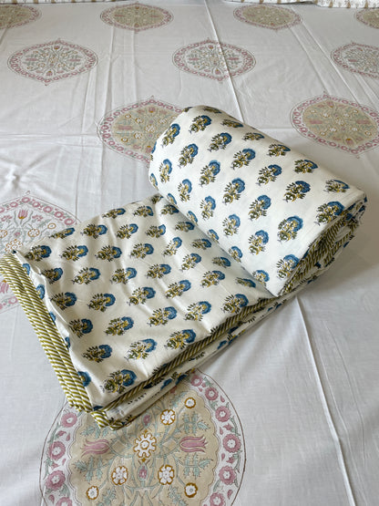 Booti Soft Mulmul Cotton Screen Printed Double Bed Dohars