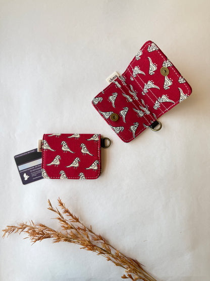 Red Perch Card Wallet – Compact Security with a Touch of Tradition