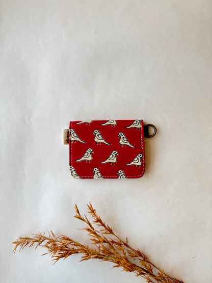 Red Perch Card Wallet – Compact Security with a Touch of Tradition