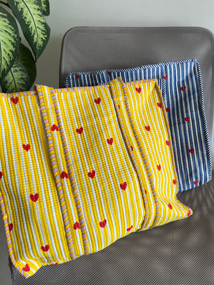 Aurelia Horizontal Cotton Quilted Tote Bag