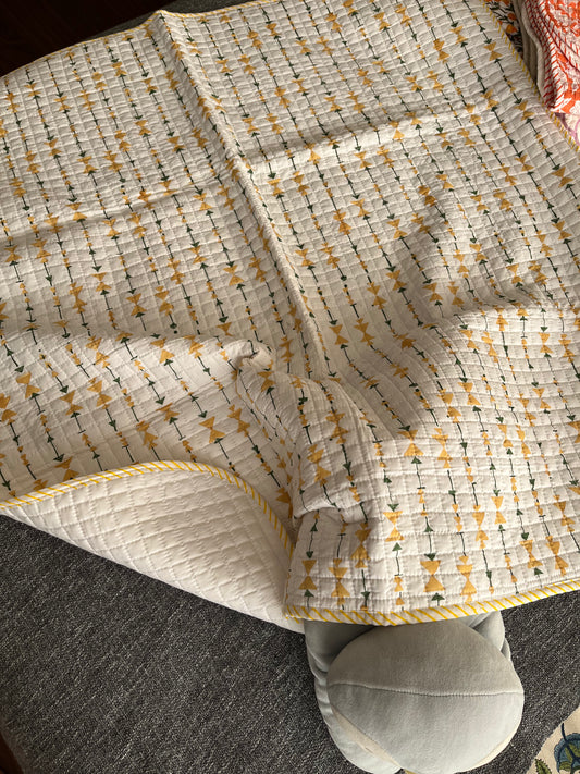 Little Archer Handblock Baby Quilt