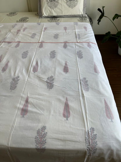 Rustic Pines HandBlock Cotton Single Bed Dohar (60”*90”)