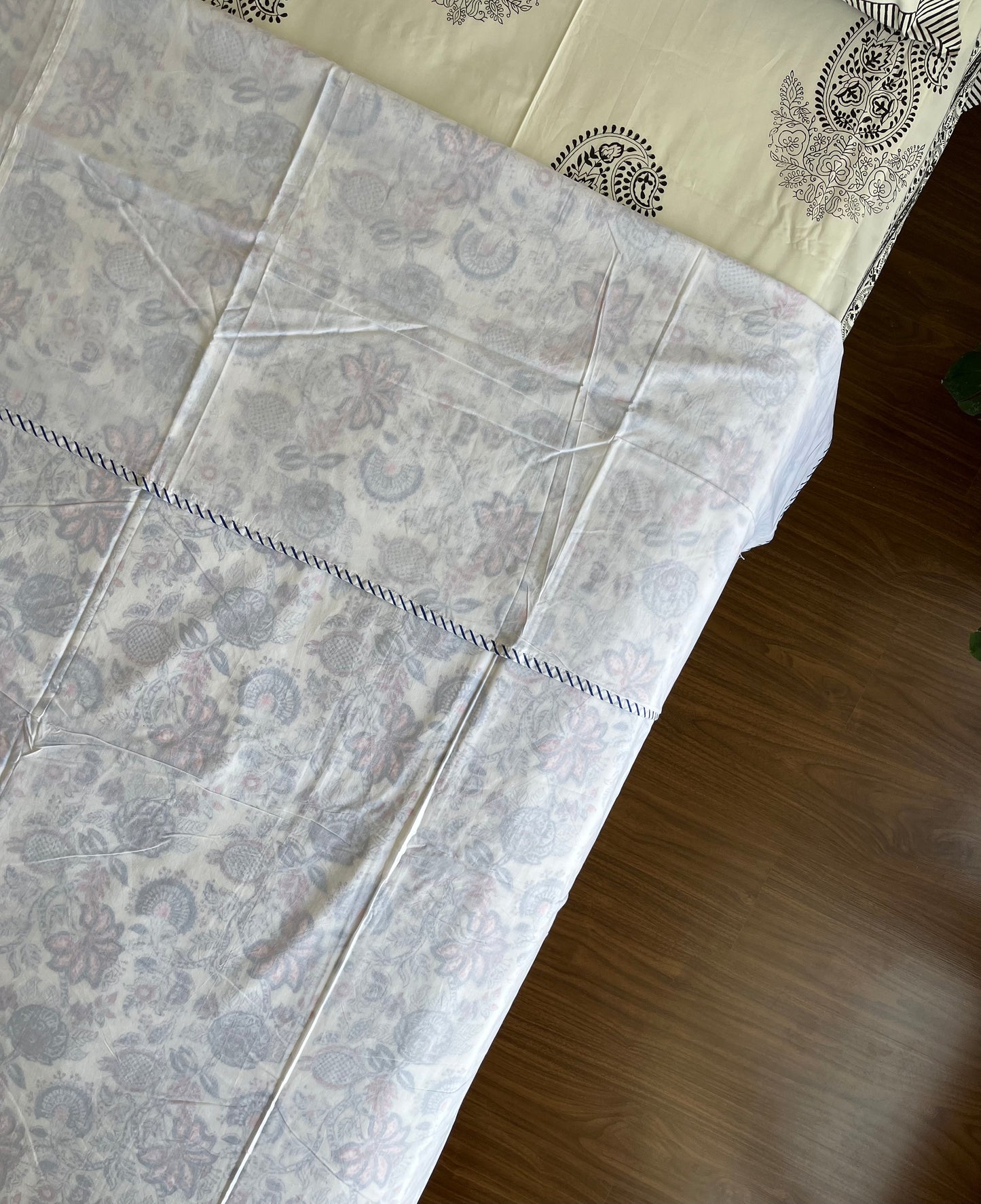 Vintage Floral HandBlock Cotton Single Bed Dohar (60”*90”)