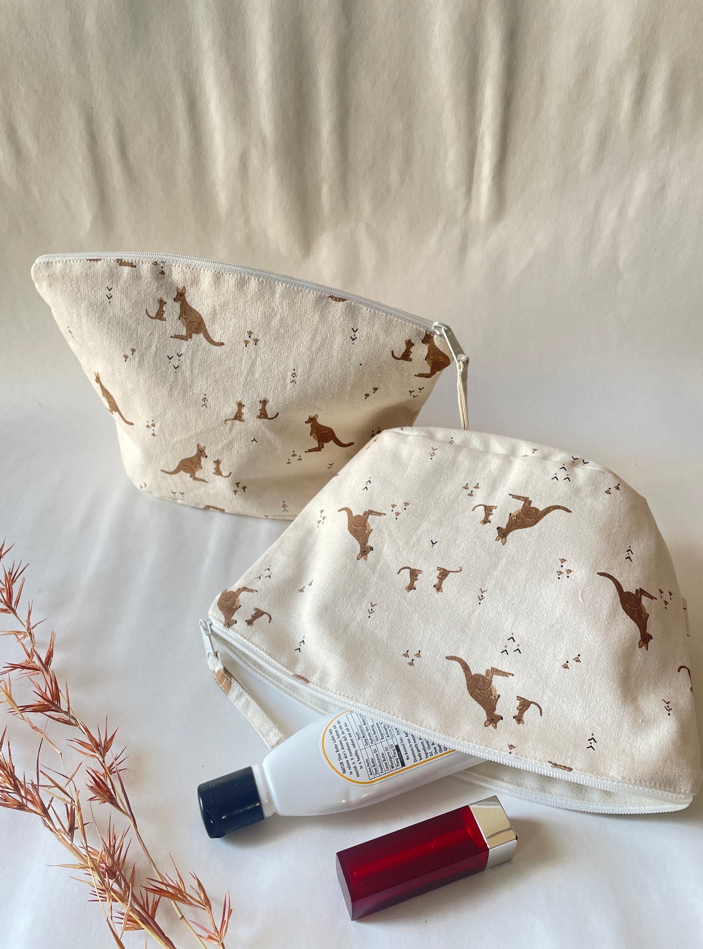 Kangaroo Cotton Canvas Big Pouch