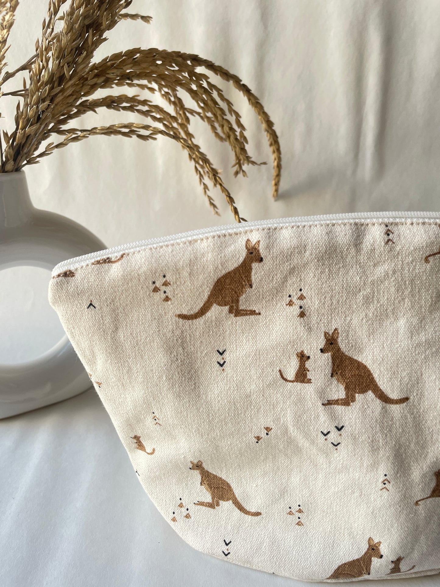 Kangaroo Cotton Canvas Big Pouch