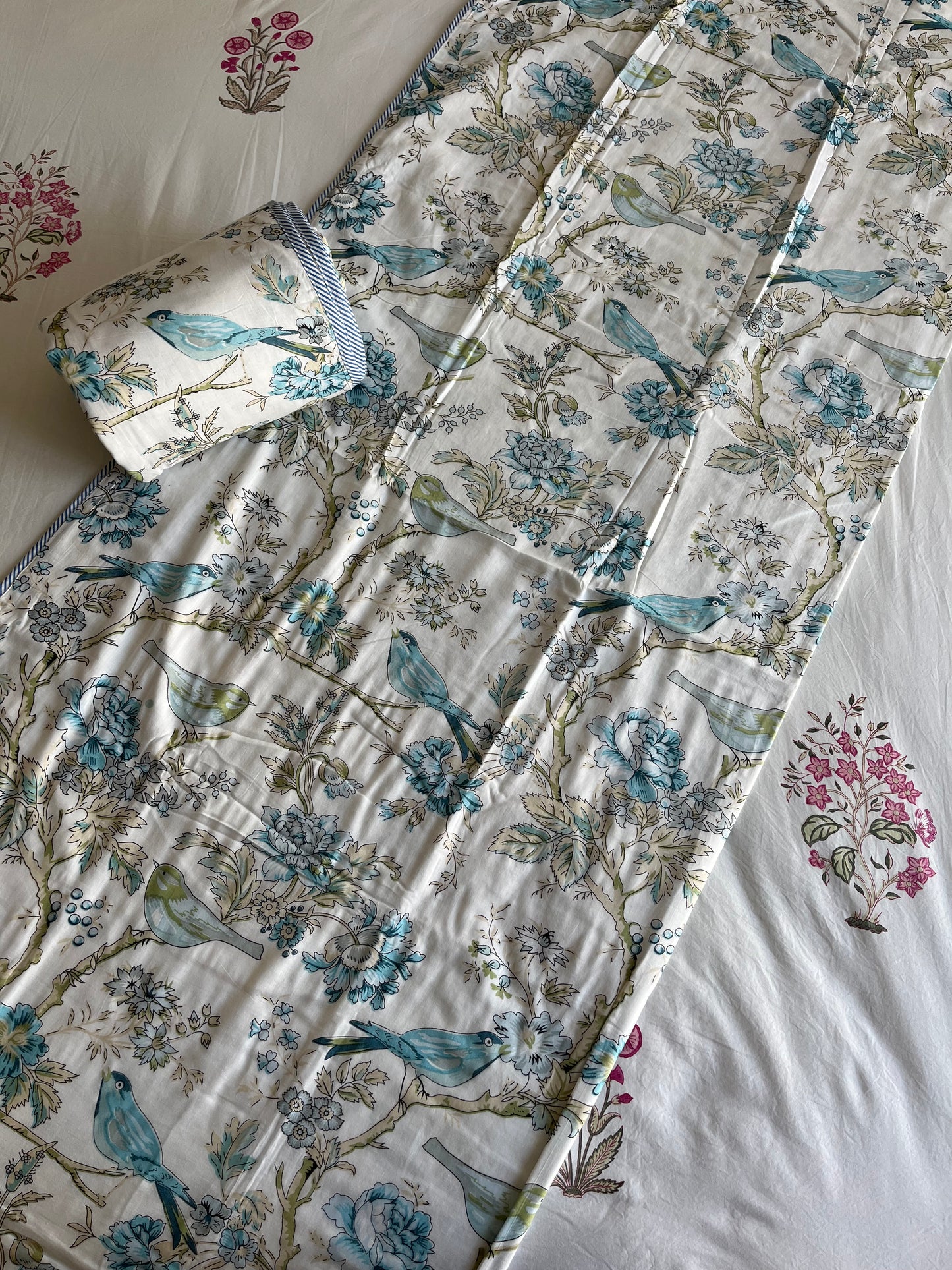 Bird Screen Print Single Bed Dohar (60”*90”)
