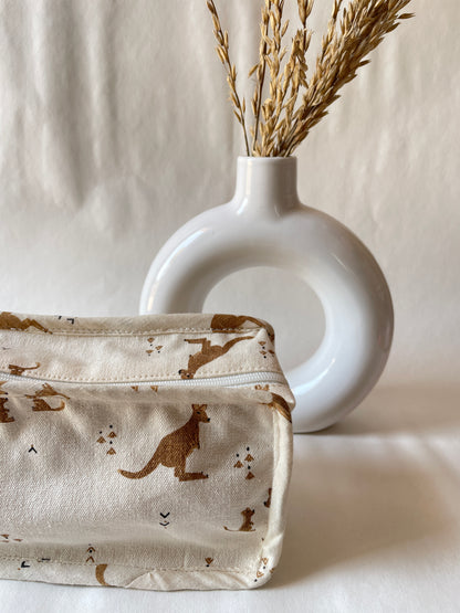 Kangaroo Cotton Canvas Box Pouch – Compact Storage with a Sharp Edge