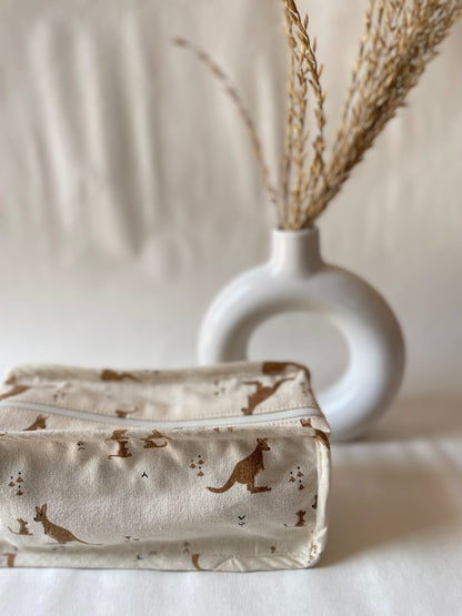 Kangaroo Cotton Canvas Box Pouch – Compact Storage with a Sharp Edge