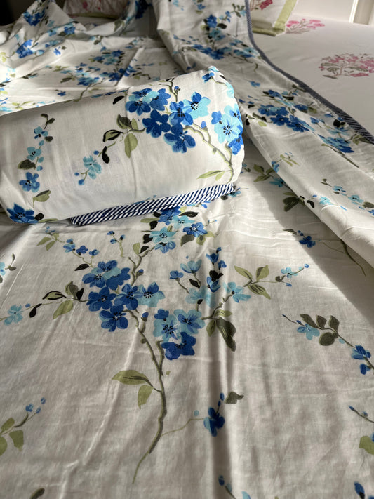 Rose Merry Screen Print Single Bed Dohar (60”*90”)